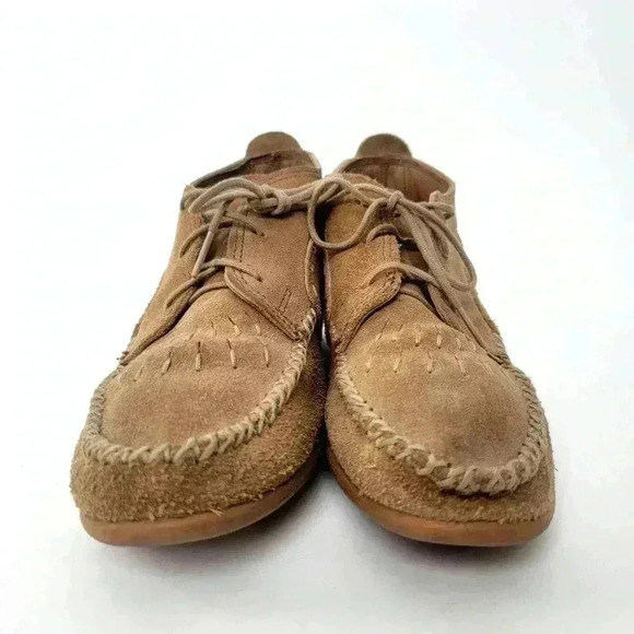 Minnetonka Brown Suede Ankle Moccassin Booties - 7.5 - Picture 6 of 9